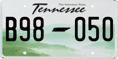 TN license plate B9805O
