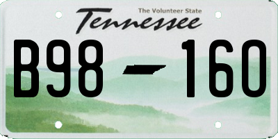 TN license plate B9816O