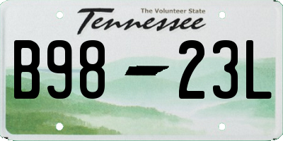 TN license plate B9823L