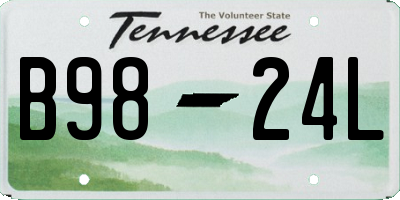 TN license plate B9824L