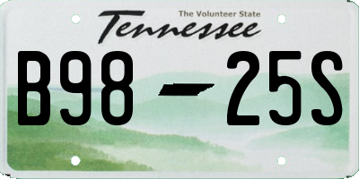 TN license plate B9825S