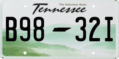 TN license plate B9832I