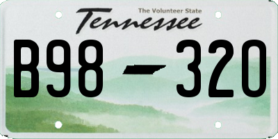 TN license plate B9832O