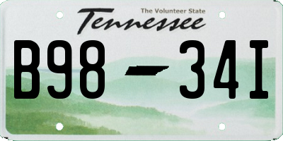 TN license plate B9834I