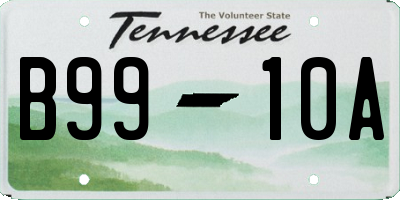 TN license plate B9910A