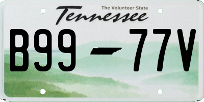 TN license plate B9977V