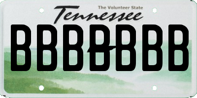 TN license plate BBBBBBB