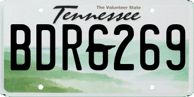 TN license plate BDR6269