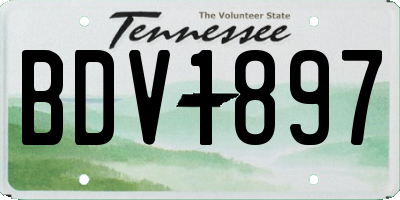 TN license plate BDV1897