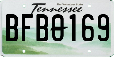 TN license plate BFB0169