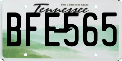 TN license plate BFE565