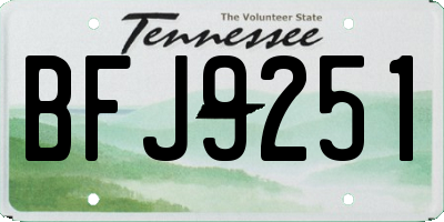 TN license plate BFJ9251