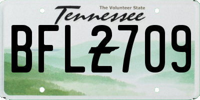 TN license plate BFL2709