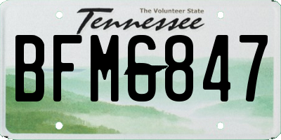 TN license plate BFM6847