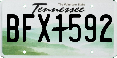 TN license plate BFX1592