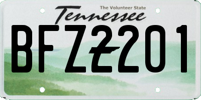 TN license plate BFZ2201