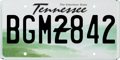 TN license plate BGM2842