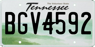 TN license plate BGV4592