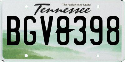 TN license plate BGV8398