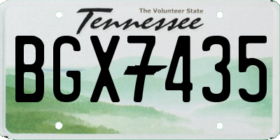 TN license plate BGX7435