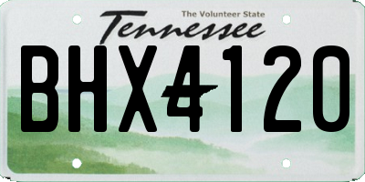 TN license plate BHX4120