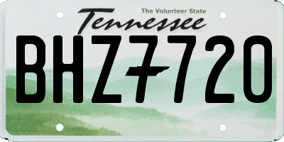 TN license plate BHZ7720