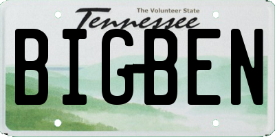 TN license plate BIGBEN