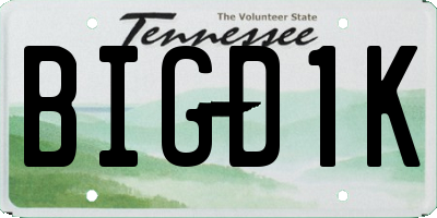 TN license plate BIGD1K