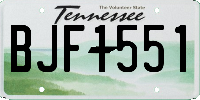 TN license plate BJF1551