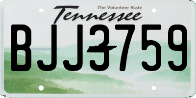 TN license plate BJJ3759