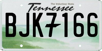 TN license plate BJK7166