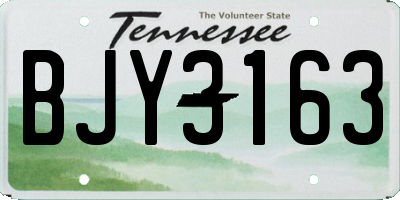 TN license plate BJY3163