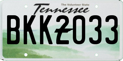 TN license plate BKK2033