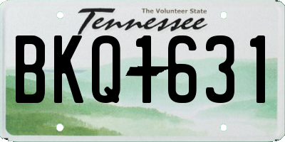 TN license plate BKQ1631