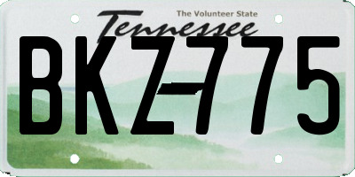 TN license plate BKZ775