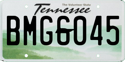 TN license plate BMG6045