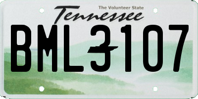 TN license plate BML3107