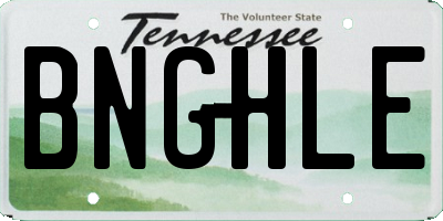 TN license plate BNGHLE