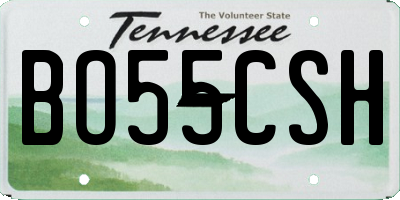 TN license plate BO55CSH