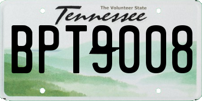 TN license plate BPT9008