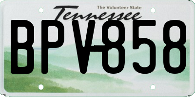 TN license plate BPV858