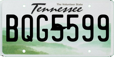 TN license plate BQG5599