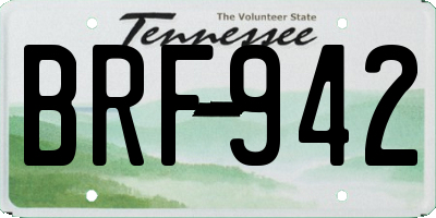 TN license plate BRF942