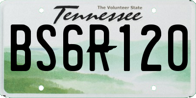 TN license plate BS6R120