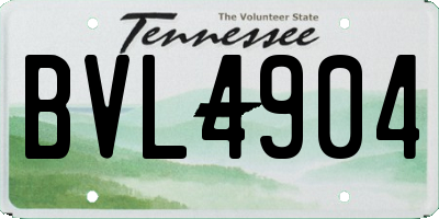 TN license plate BVL4904