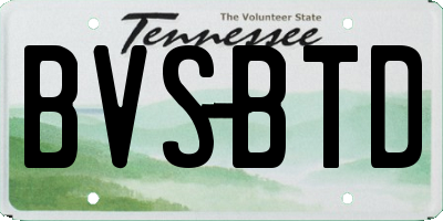 TN license plate BVSBTD
