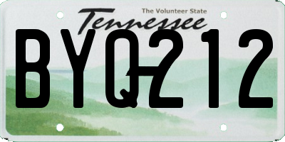 TN license plate BYQ212