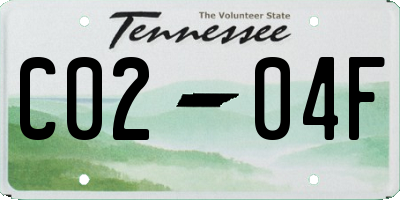 TN license plate C0204F
