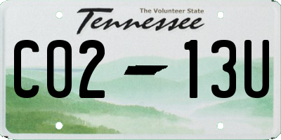 TN license plate C0213U