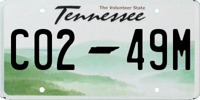 TN license plate C0249M